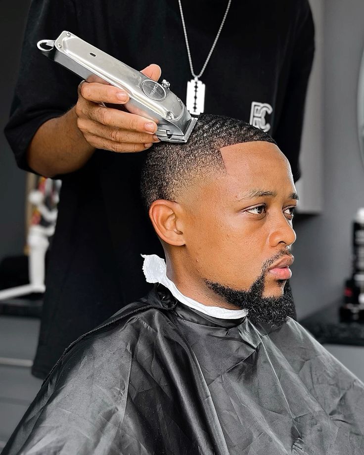 Black fade haircut at Culture Kutz Nyali
